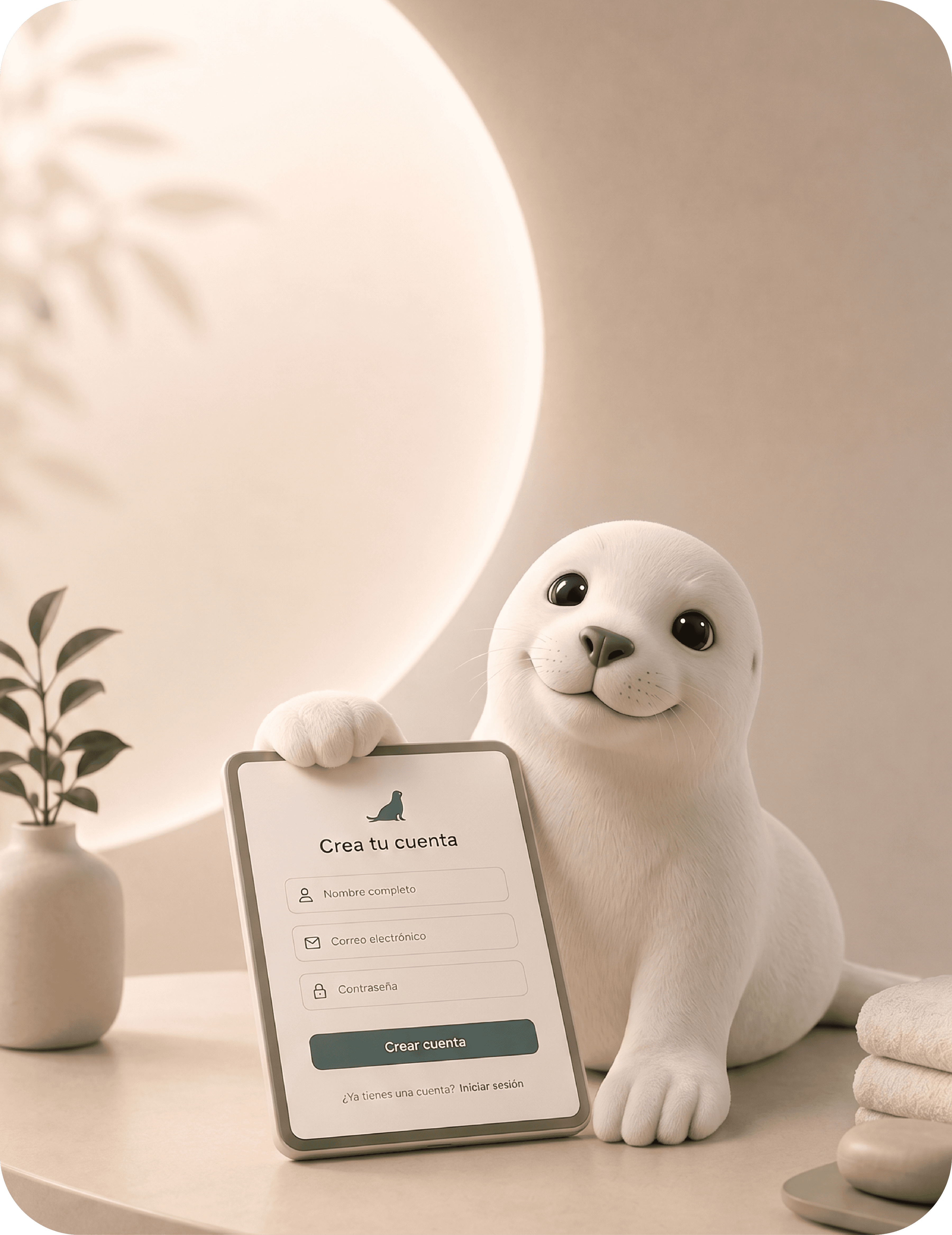Foca Kliniu invitando a crear una cuenta
