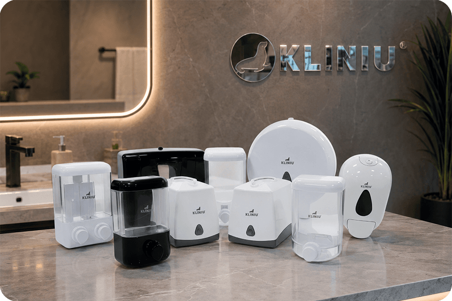 Productos Kliniu en ambiente de baño
