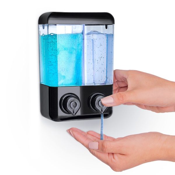 Dispensador BLACK doble de Jabón 800 ml