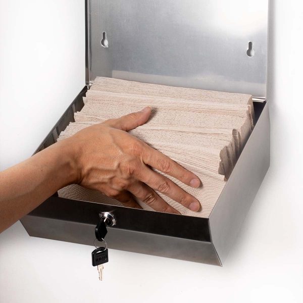 DISPENSADOR DE TOALLAS DE MANO DE ACERO INOXIDABLE - Imagen 5