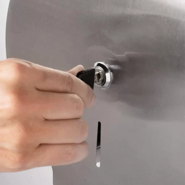 DISPENSADOR DE PAPEL HIGIÉNICO JUMBO EN ACERO INOXIDABLE - Imagen 4