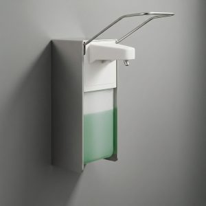 Dispensador de codo 1000 ml en acero inoxidable