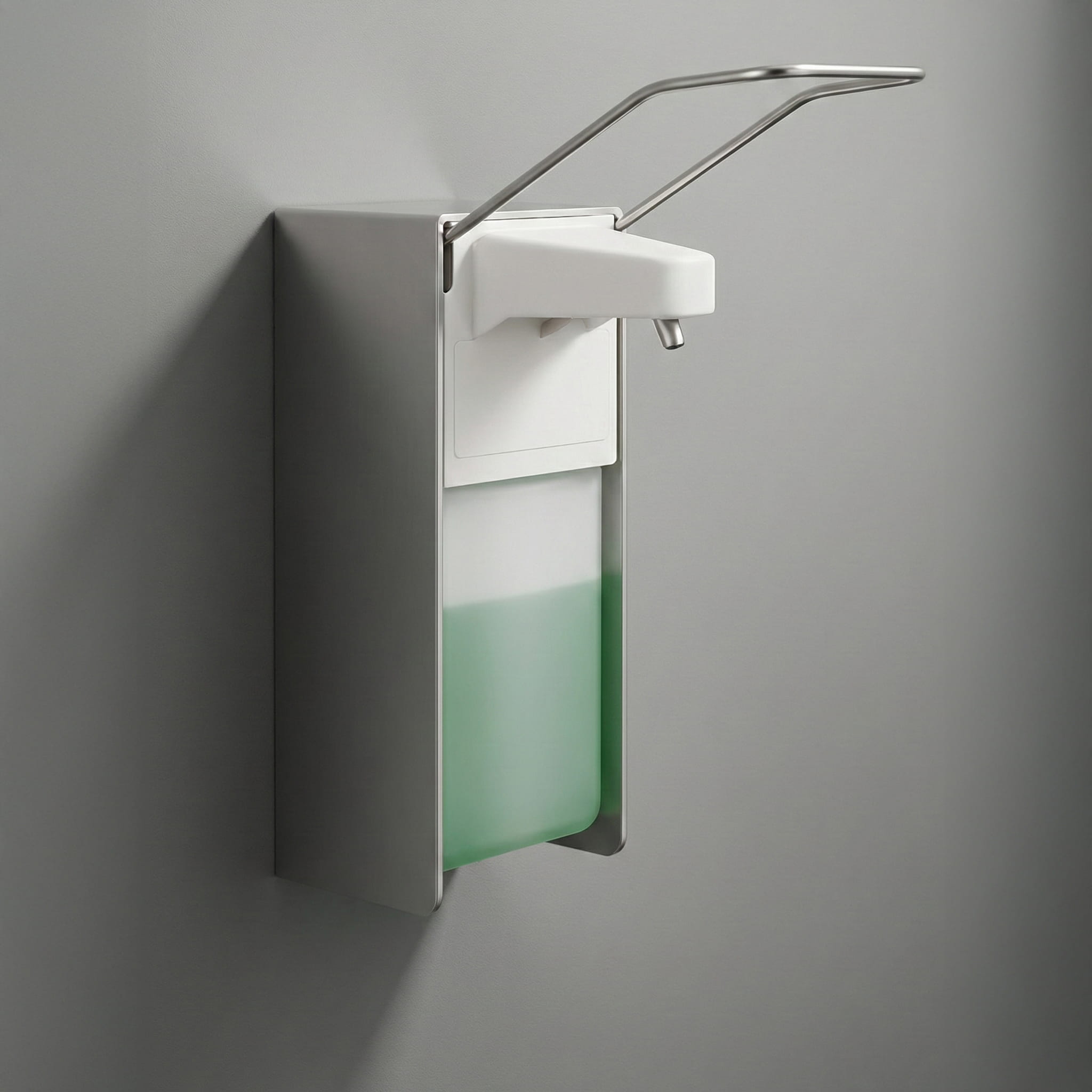 Dispensador de codo 1000 ml en acero inoxidable